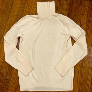 Jcrew off white turtleneck sweater